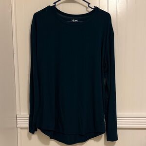 SO Women's Dark Green/Dark Teal long Sleeve crew neck Tee
